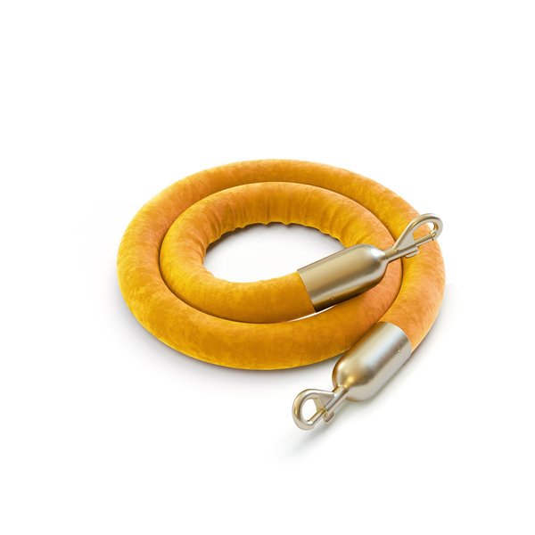 Montour Line Velvet Rope Gold With Satin Brass Snap Ends 6ft.Cotton Core HDVL510Rope-60-GD-SE-SB